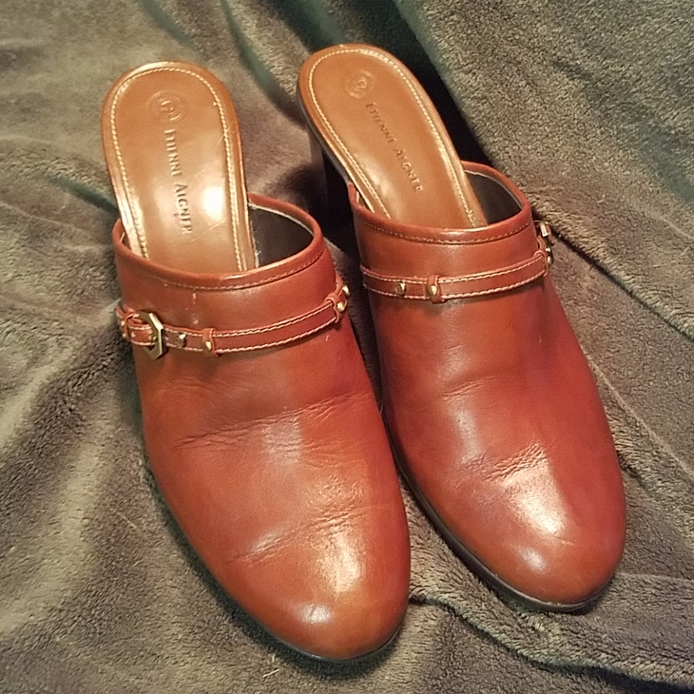 Etienne Aigner leather mules